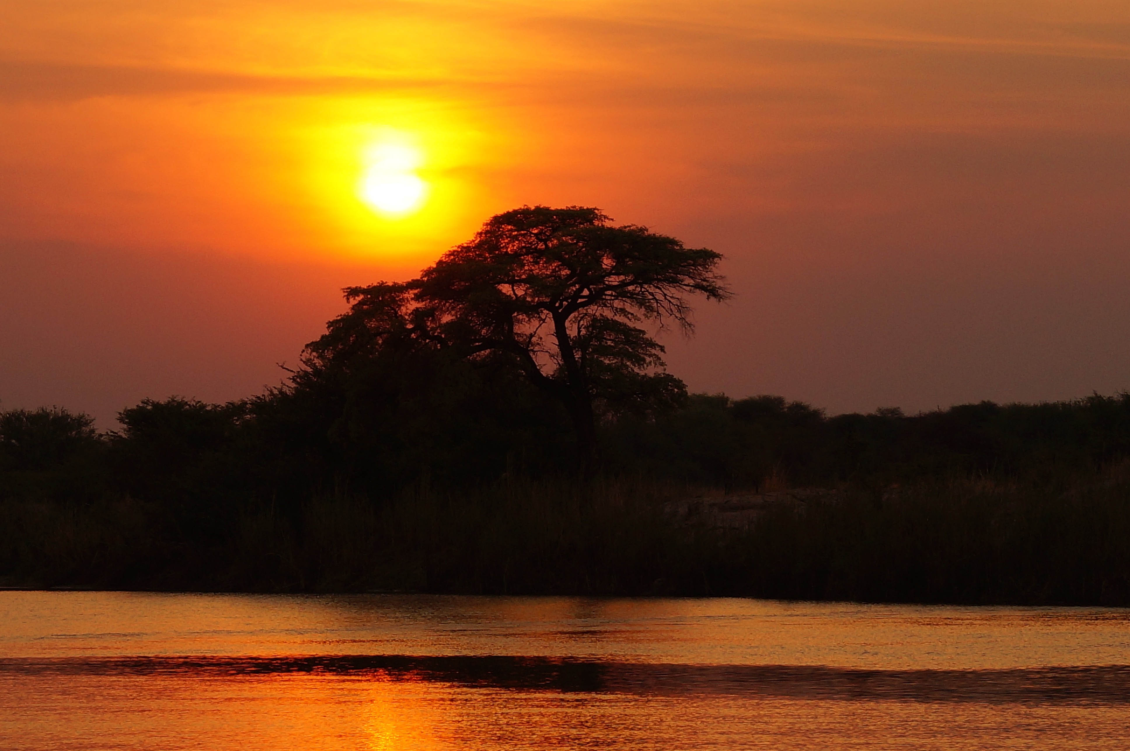Tramonto suggestivo sul paesaggio del Delta del Po